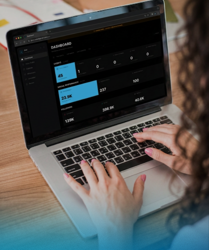 Dude Wipes operations dashboard on a laptop